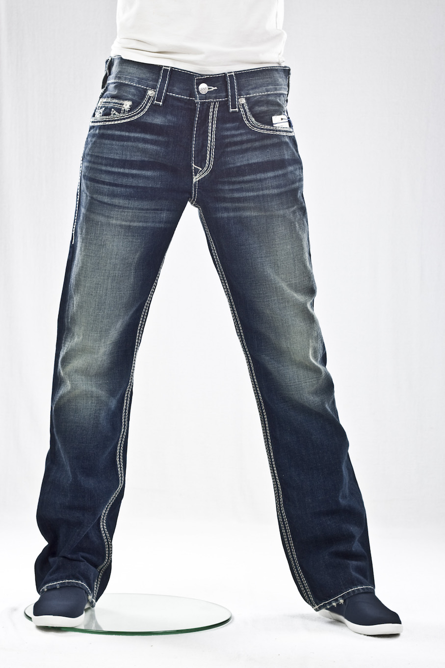 джинсы мужские True Religion широкие прямые straight natural big qt