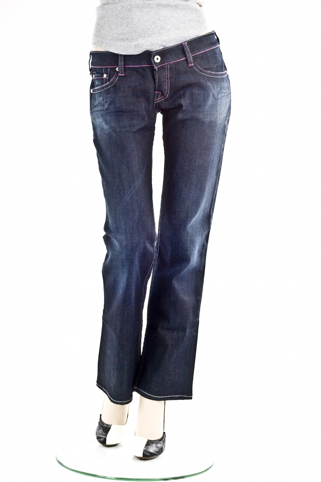 джинсы женские Evisu прямые SUSHI ZIP-POCKET SLIM JEANS