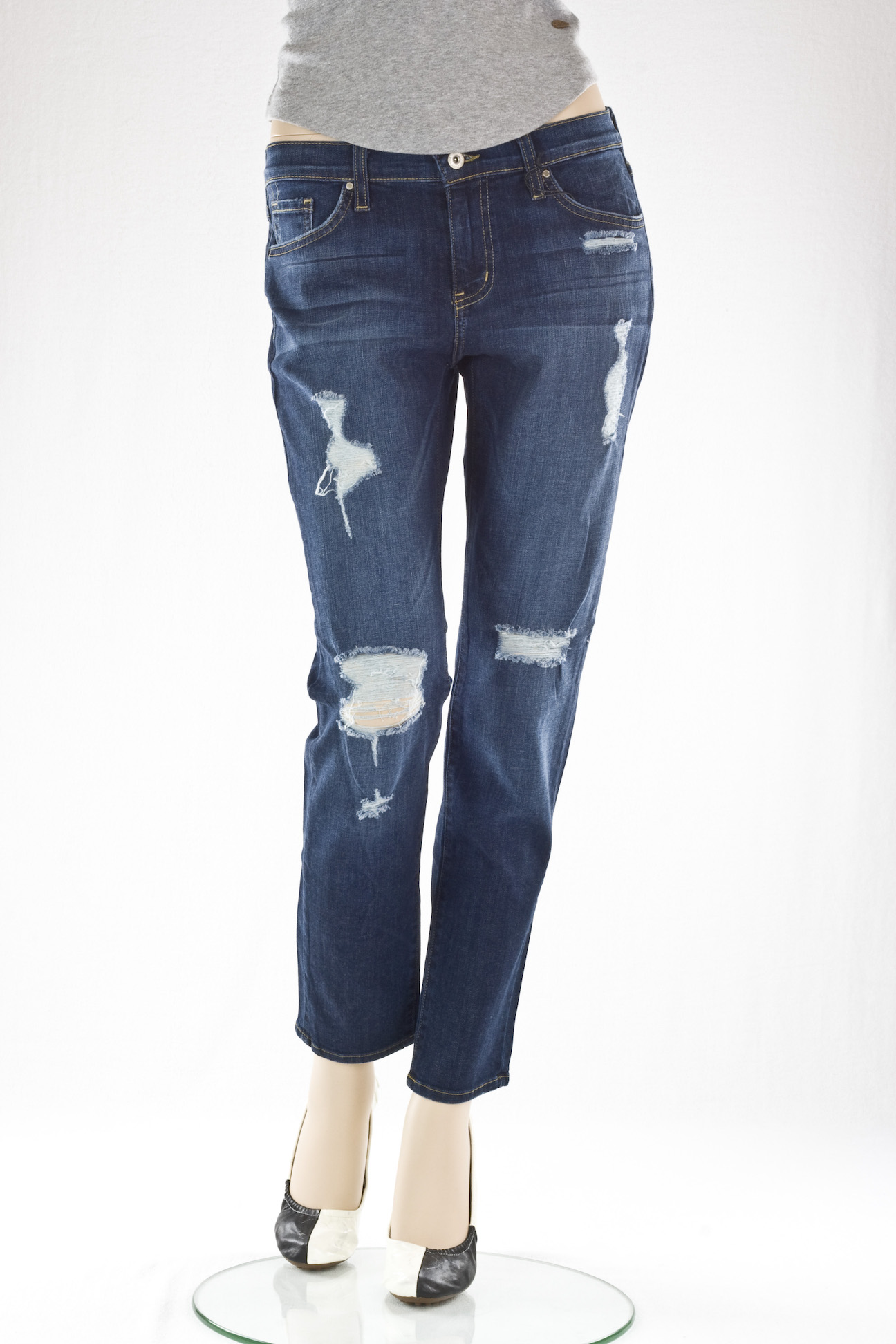 Женские джинсы JUST BLACK Винтажные "Бойфренды" Destroyed boyfriend vintage jeans интернет-магазин Fashion Jeans