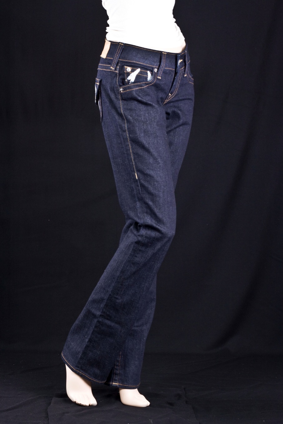 джинсы женские  "Буткат" Billy silver back pockets