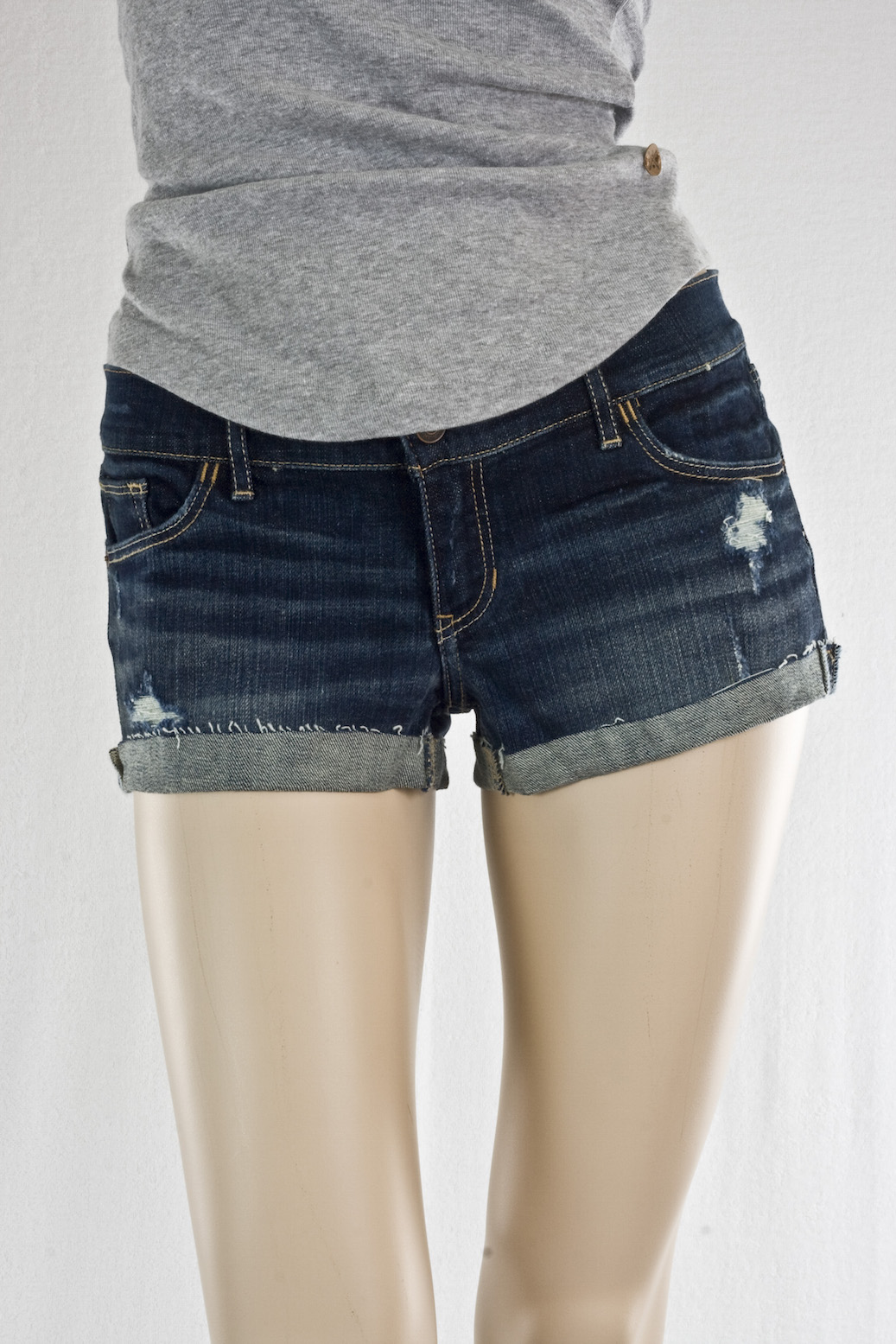 Женские джинсы Abercrombie & Fitch шорты SHORTS DARK BLUE интернет-магазин Fashion Jeans