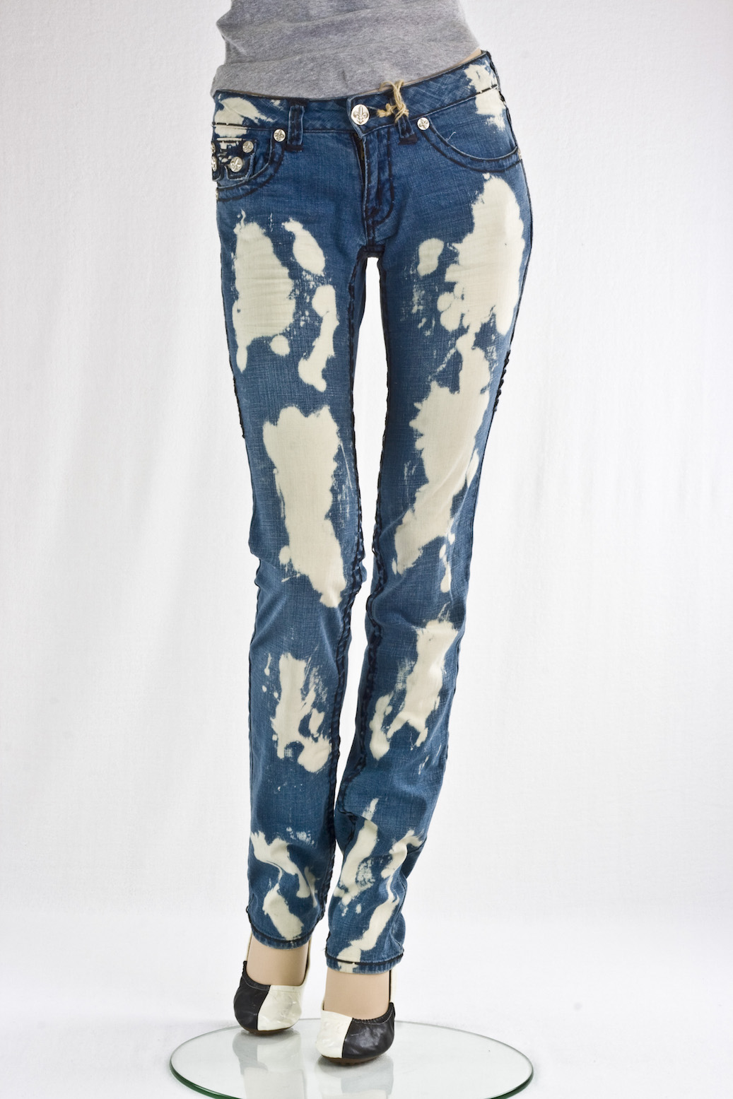 Женские джинсы Laguna Beach "Скини" Hermosa Beach Medium Blue Burn Out Denim интернет-магазин Fashion Jeans