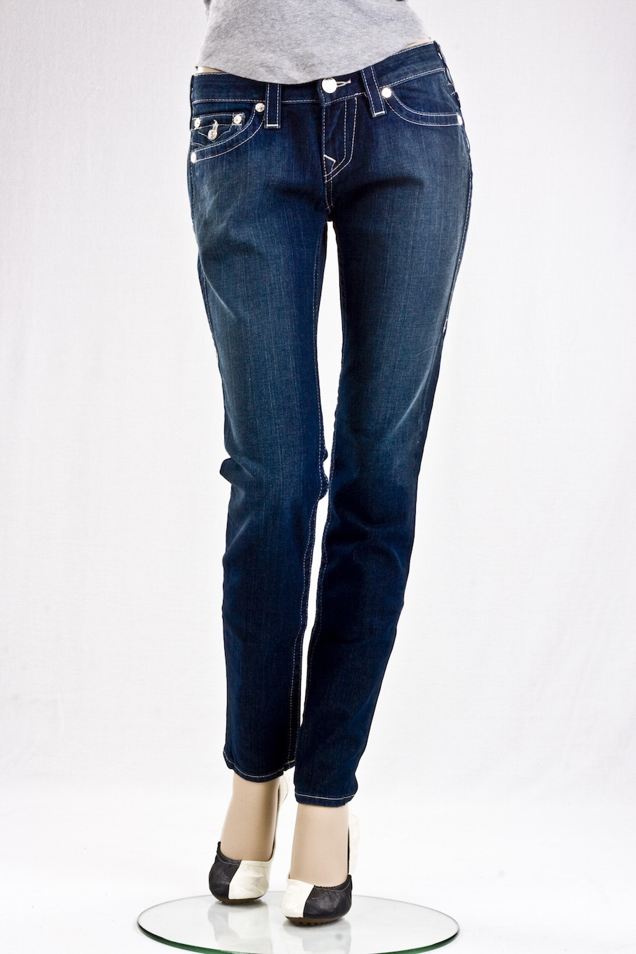 Женские джинсы True Religion "Скини" Stella big t natural  интернет-магазин Fashion Jeans