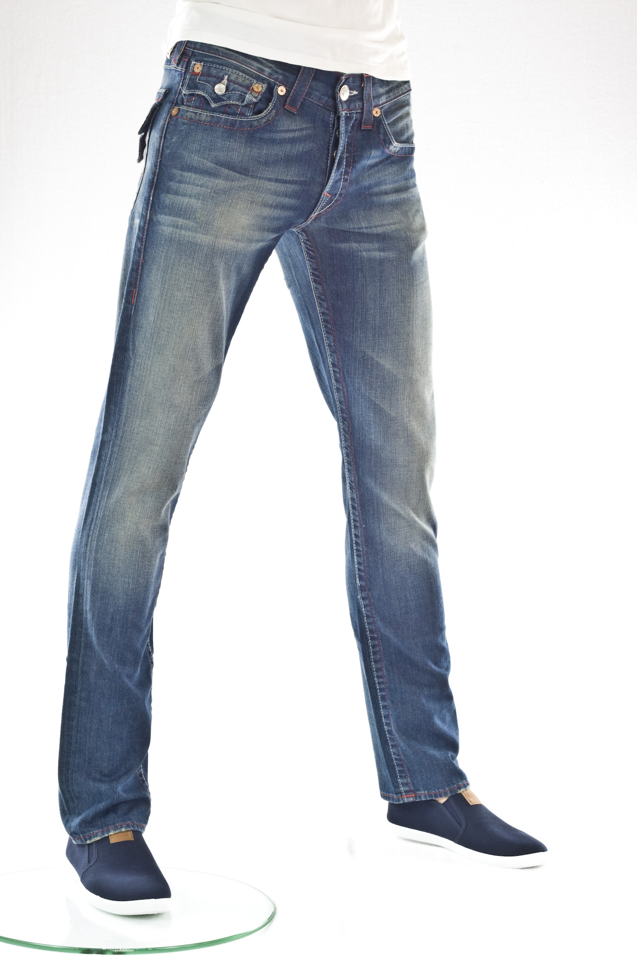 Мужские джинсы True Religion винтажные "слим" SLIM W/FLAPS STRIght j