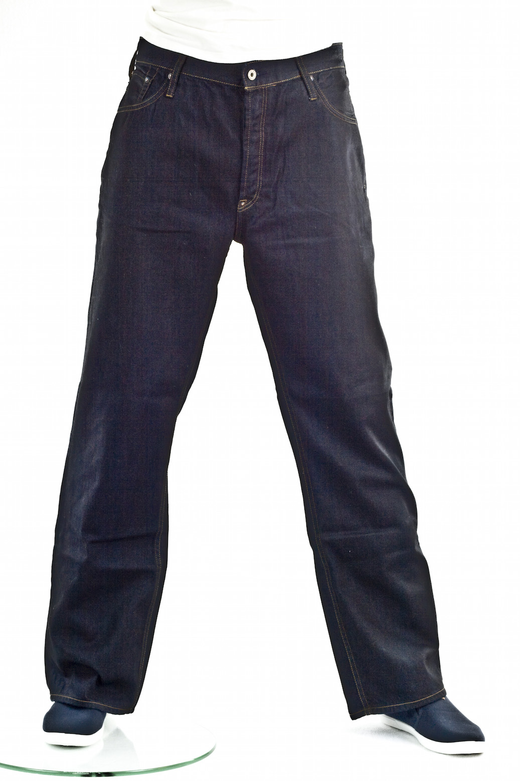 джинсы мужские Evisu прямые широкие Black seed jean