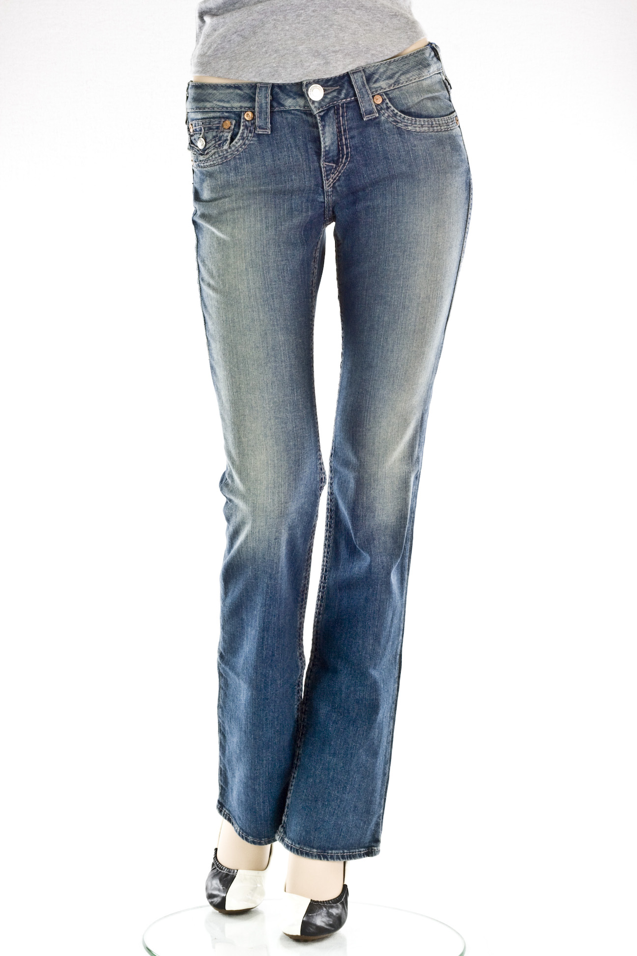 джинсы женские  "Буткат" HI-RISE BOOT BIG T
