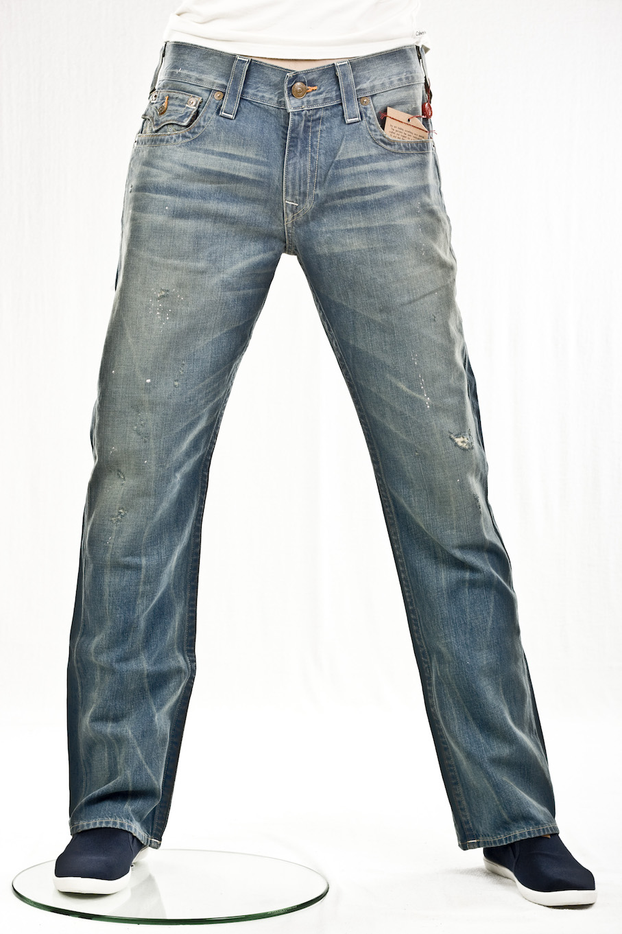 джинсы мужские True Religion "свободные Прямые" Ricky indigo multi-stitch