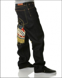 широкие WALKING SUMO EMBROIDERED JEANS