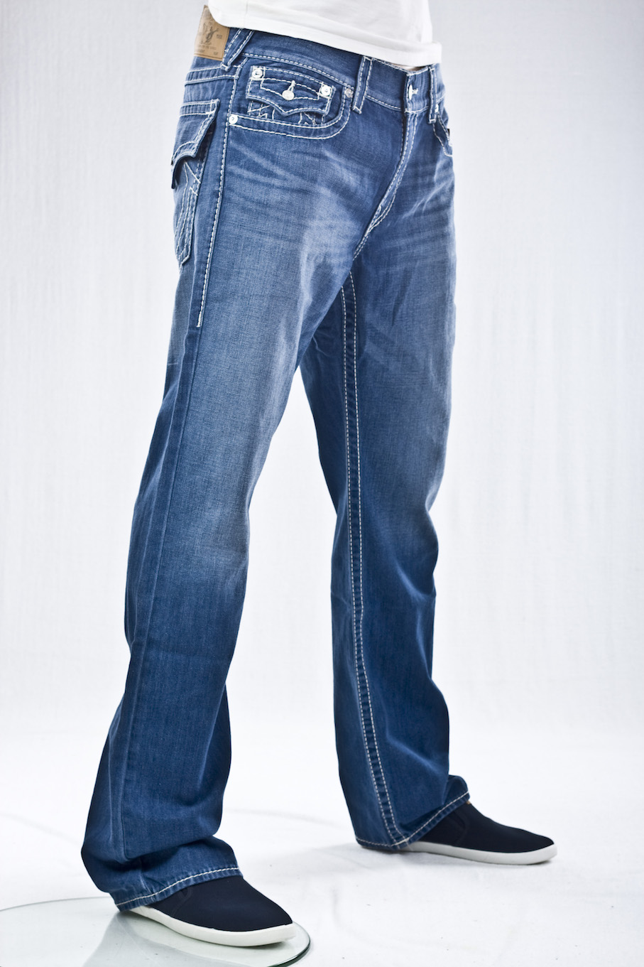 Мужские джинсы True Religion Straight flap natural big t