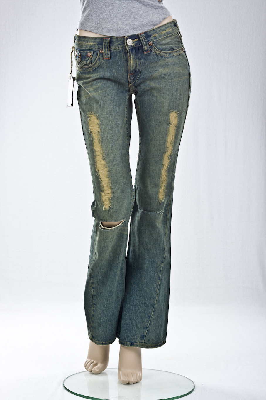 Женские джинсы True Religion "Буткат" JOEY FLARE  Destroyed  интернет-магазин Fashion Jeans
