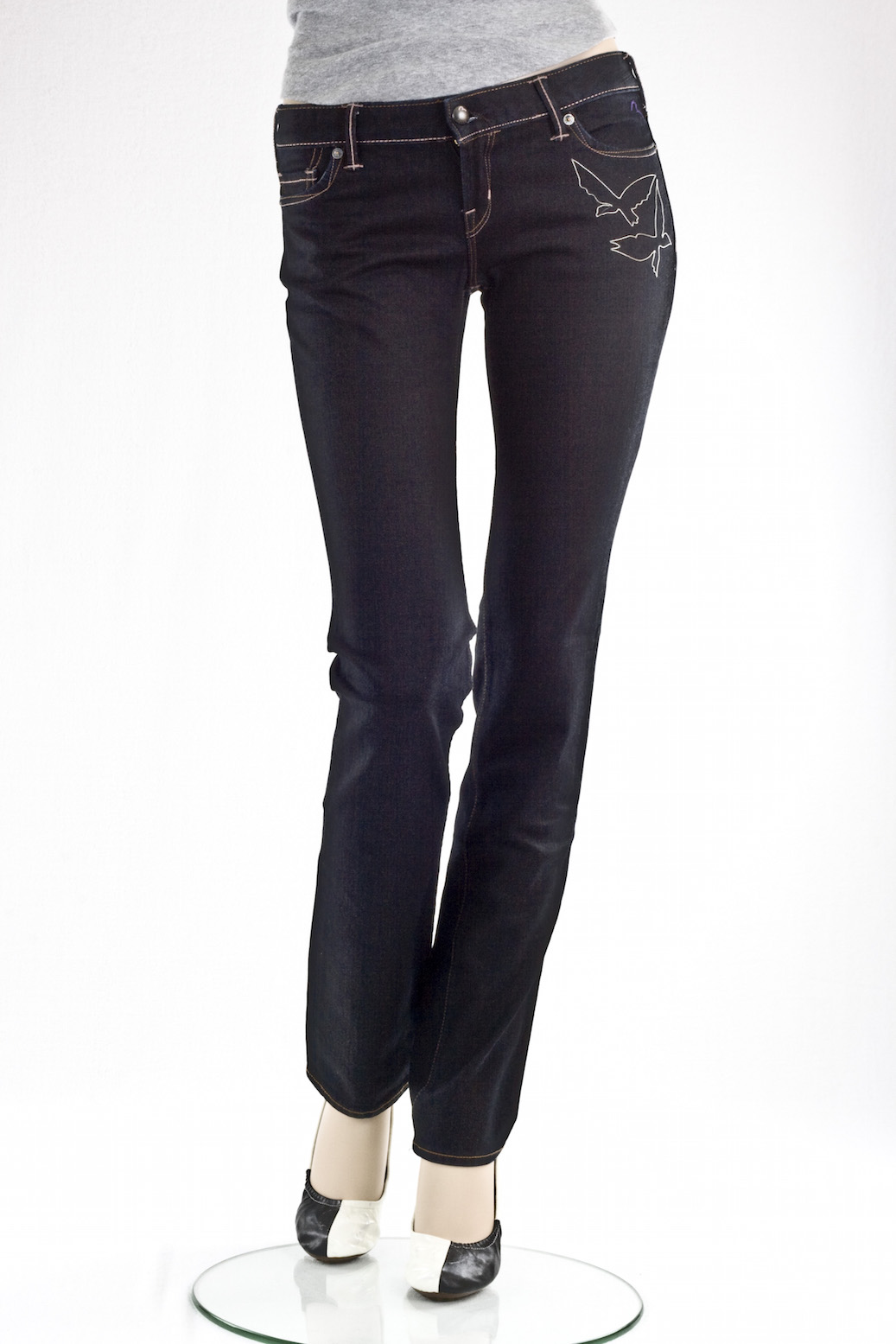 Женские джинсы Evisu "Скини" Butterfly Slim Denim интернет-магазин Fashion Jeans