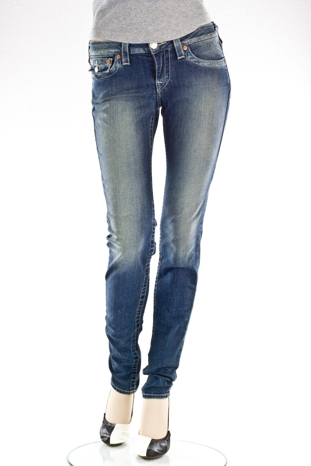 Женские джинсы True Religion "Скини" SKINNY W/FLAPS RAINBOW интернет-магазин Fashion Jeans